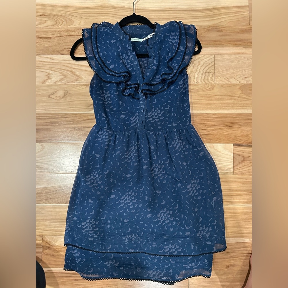 Ruffled Navy Kimchi Blue Dress